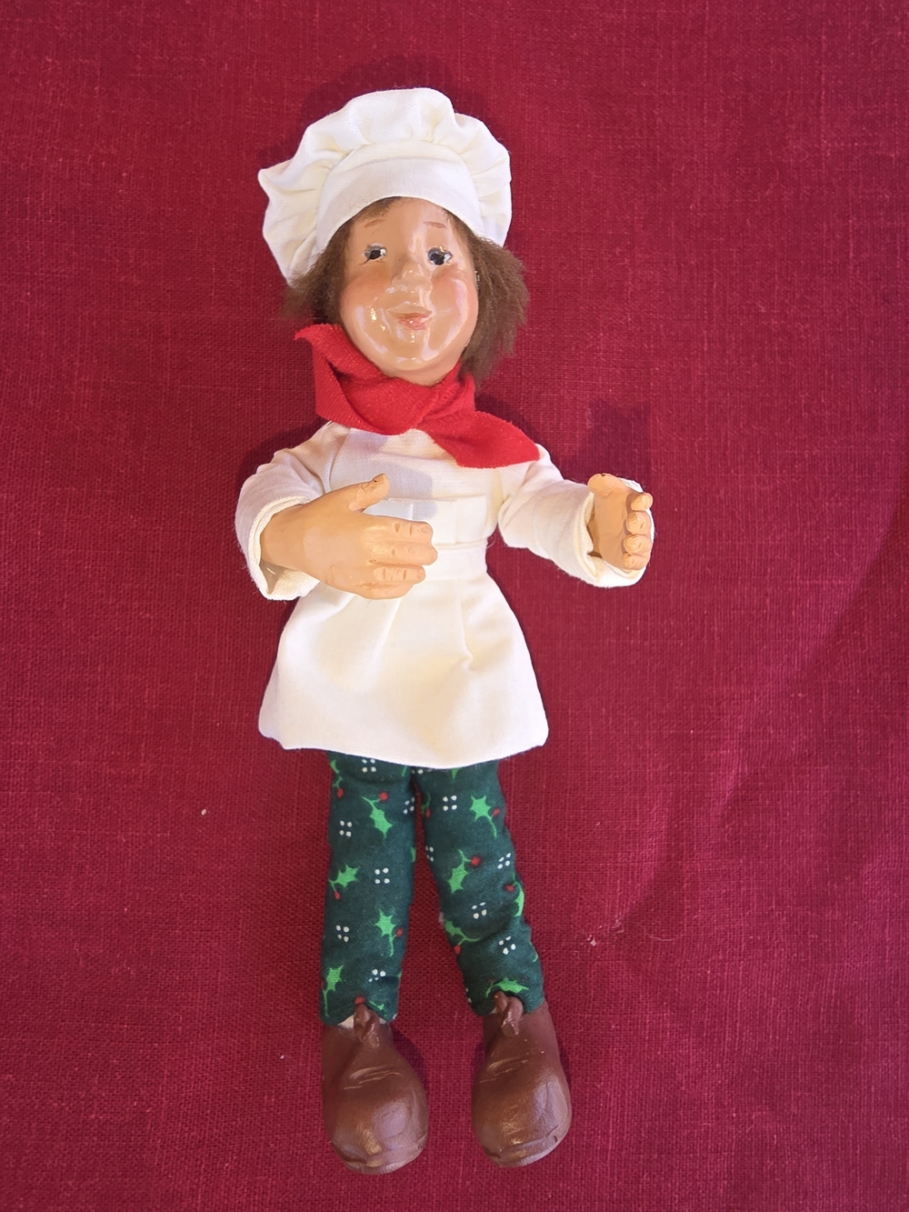 Byers' Choice Kindles Creations Posable 1997 Christmas Elf Chef 7" Handmade